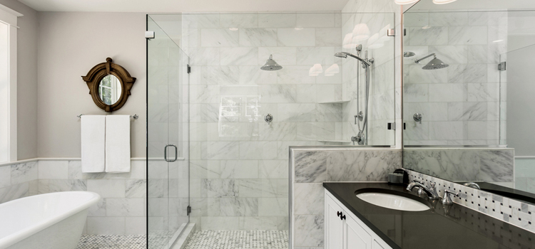 bathroom shower door installation in Malibu